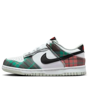 (GS) Nike Dunk Low Plaid 'White Red Green' DV8919-100