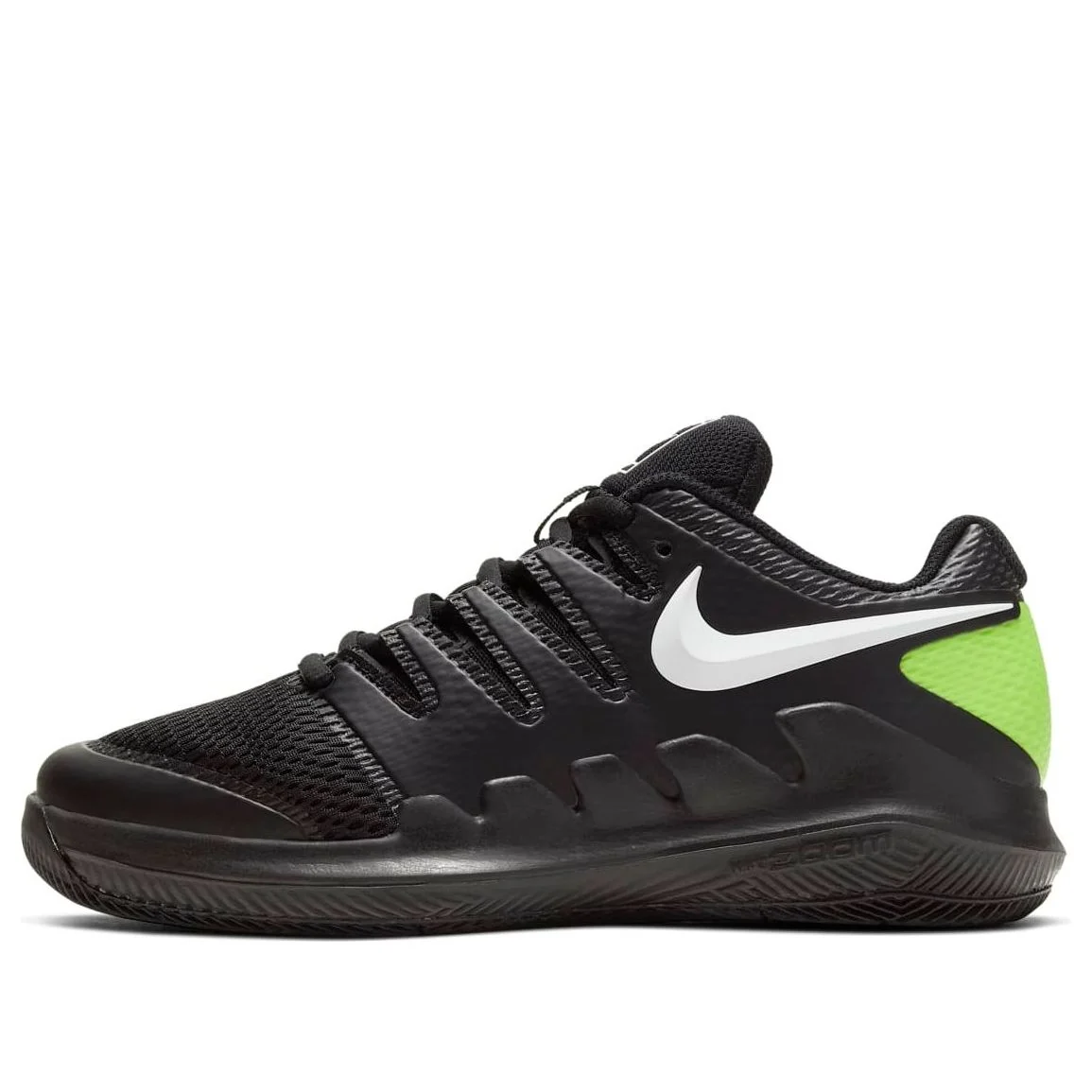(GS) Nike Court Jr Vapor X 'Black White Green' AR8851-009