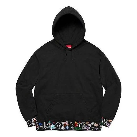 Supreme AOI Icons Hooded Sweatshirt 'Black' SUP-FW21-357