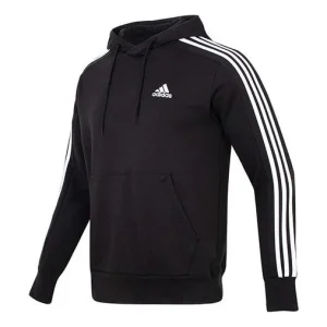 adidas French Terry 3-Stripes 'Black White' IC0435