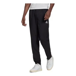 Men's adidas SS22 Solid Color Zipper Pants Elastic Waistband Sports Pants/Trousers/Joggers Black H57533