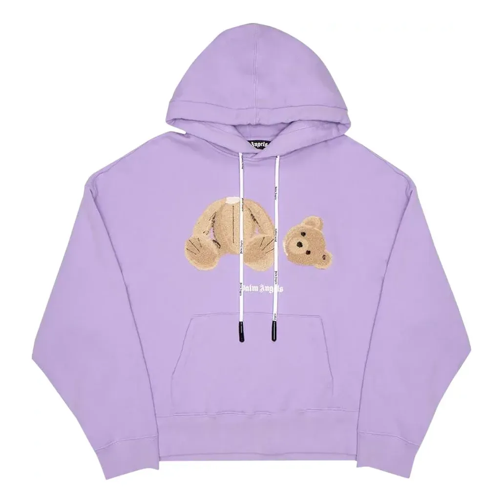 Palm Angels FW21 Bear Hoodie 'Lilac Brown' PMBB058F21FLE0073660