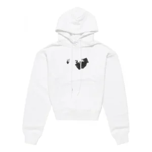 Men's Off-White FW21 Logo Printing Pullover Loose Version White OMBB037F21FLE0160110