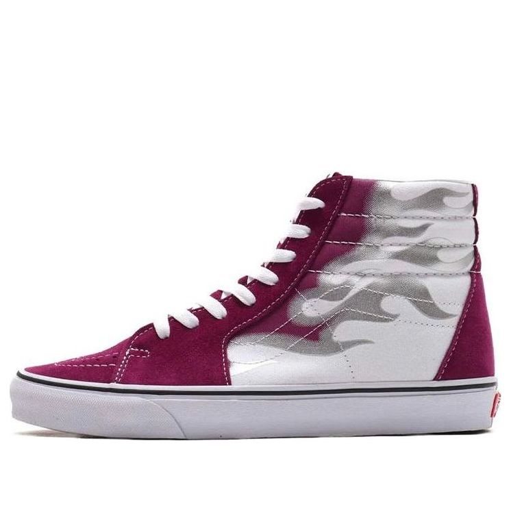 Vans Unisex Sk8-hi Flame Sneakers Purple/White VN0A4U3CXEZ