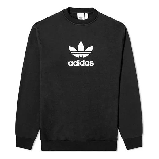 adidas originals Adicolour Premium Chest Logo Round Neck Pullover Black FM9917