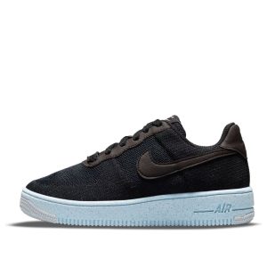 (GS) Nike Air Force 1 Crater Flyknit 'Black Chambray Blue' DH3375-001