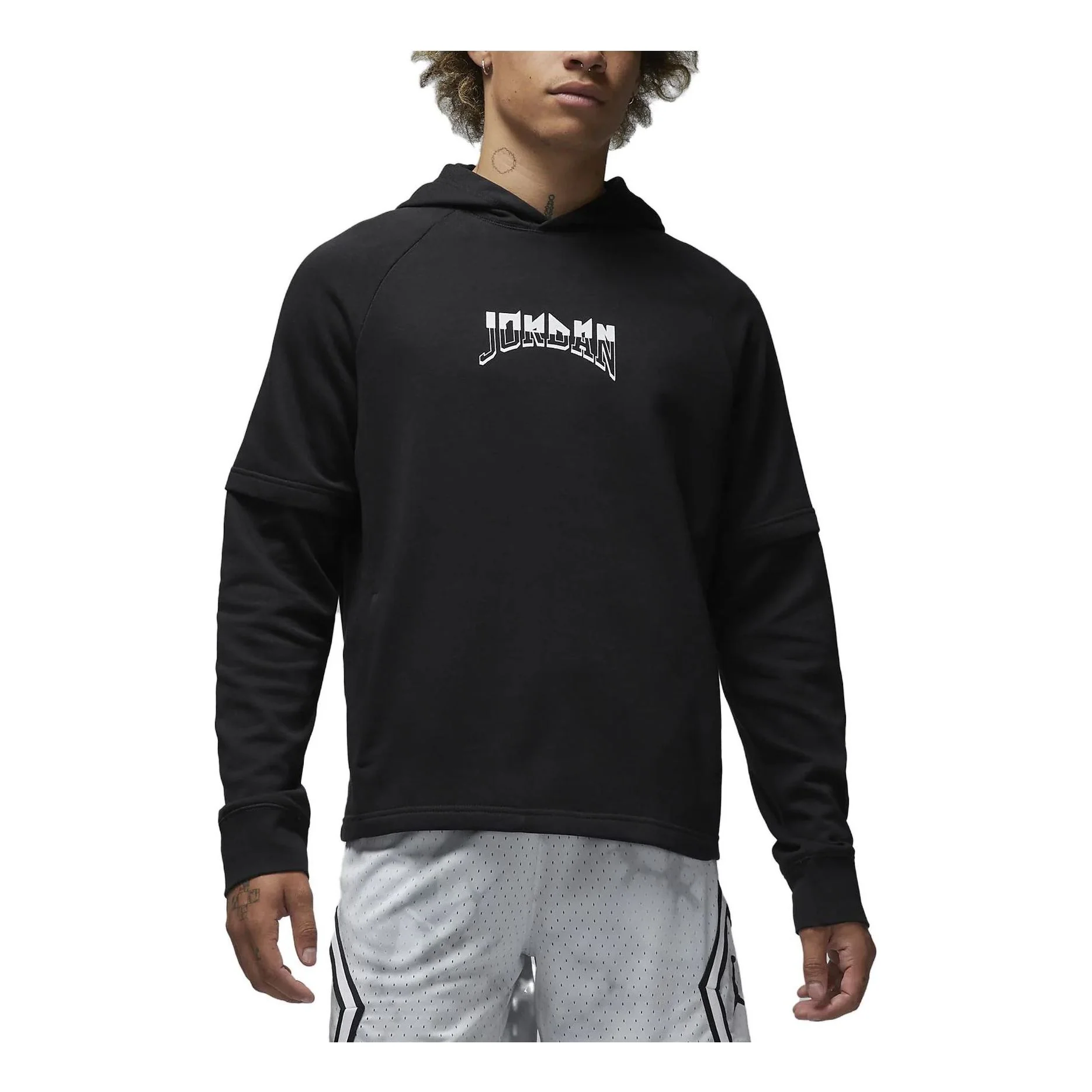Air Jordan Dri-FIT Sport Graphic Fleece Pullover Hoodie 'Black' FB7570-010