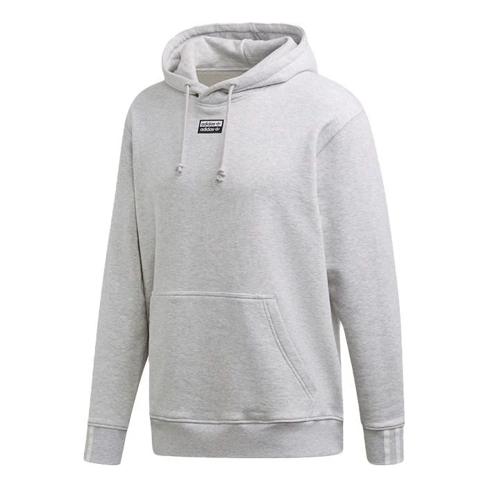 adidas originals Casual Sports Solid Color hooded Pullover Gray EJ7423