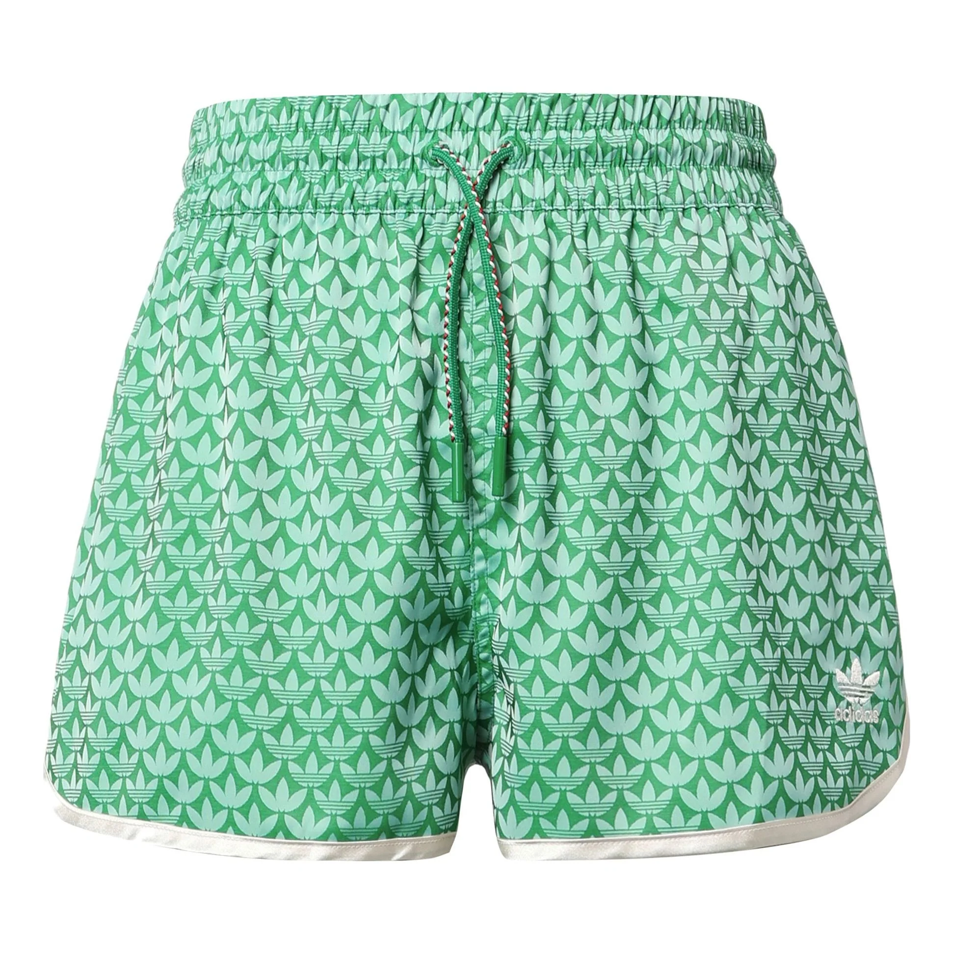(WMNS) adidas Adicolor High Waist Monogram Short 'Green' IK7888