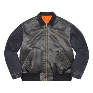 Supreme Denim Sleeve MA-1 'Black Orange' SUP-SS23-148