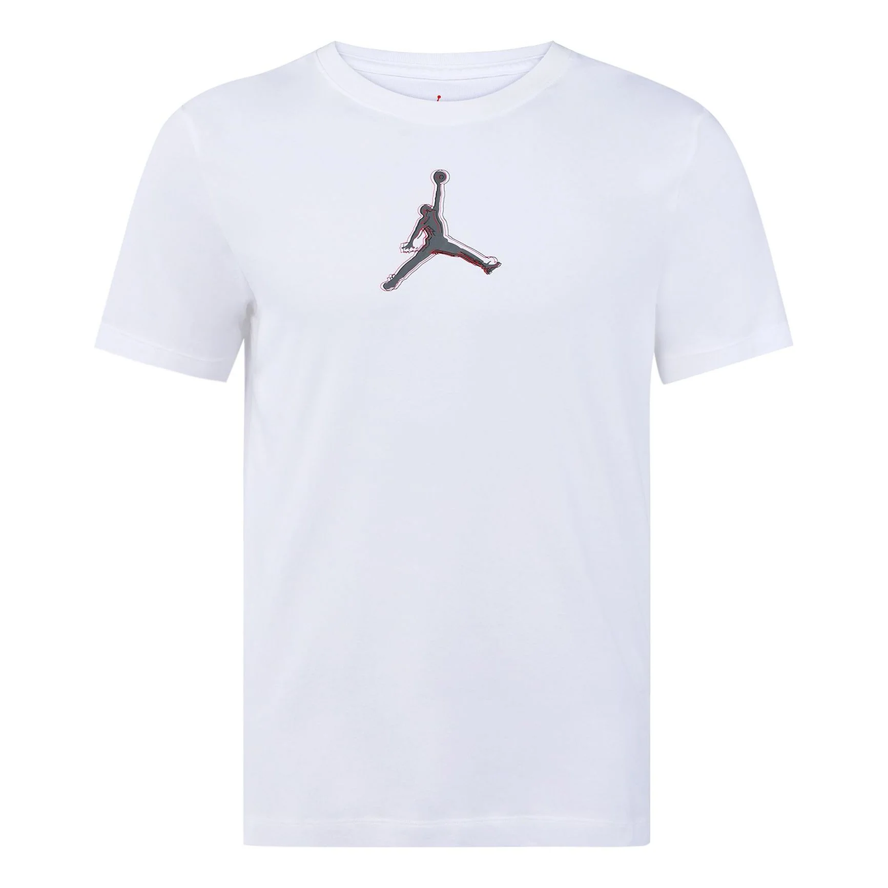 Men's Air Jordan Dri-FIT 3D Logo Funny Printing Knit Quick Dry Short Sleeve White T-Shirt CZ8088-100