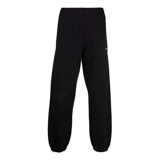 Men's Off-White FW21 Arrow Pattern Sports Pants/Trousers/Joggers Black OMCH029F21FLE0031084