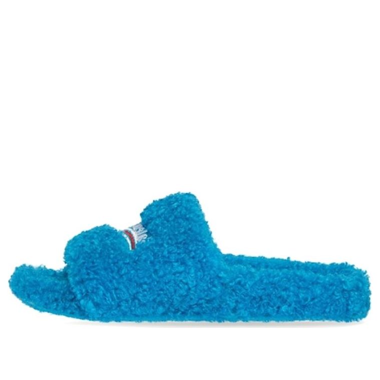 Balenciaga Furry Slides 'Sky Blue' 654747W2DO14296