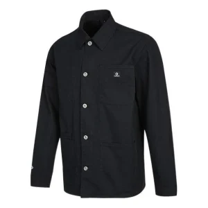 Men's Converse SS22 Cargo Casual Long Sleeves Autumn Black Shirt 10024172-A02