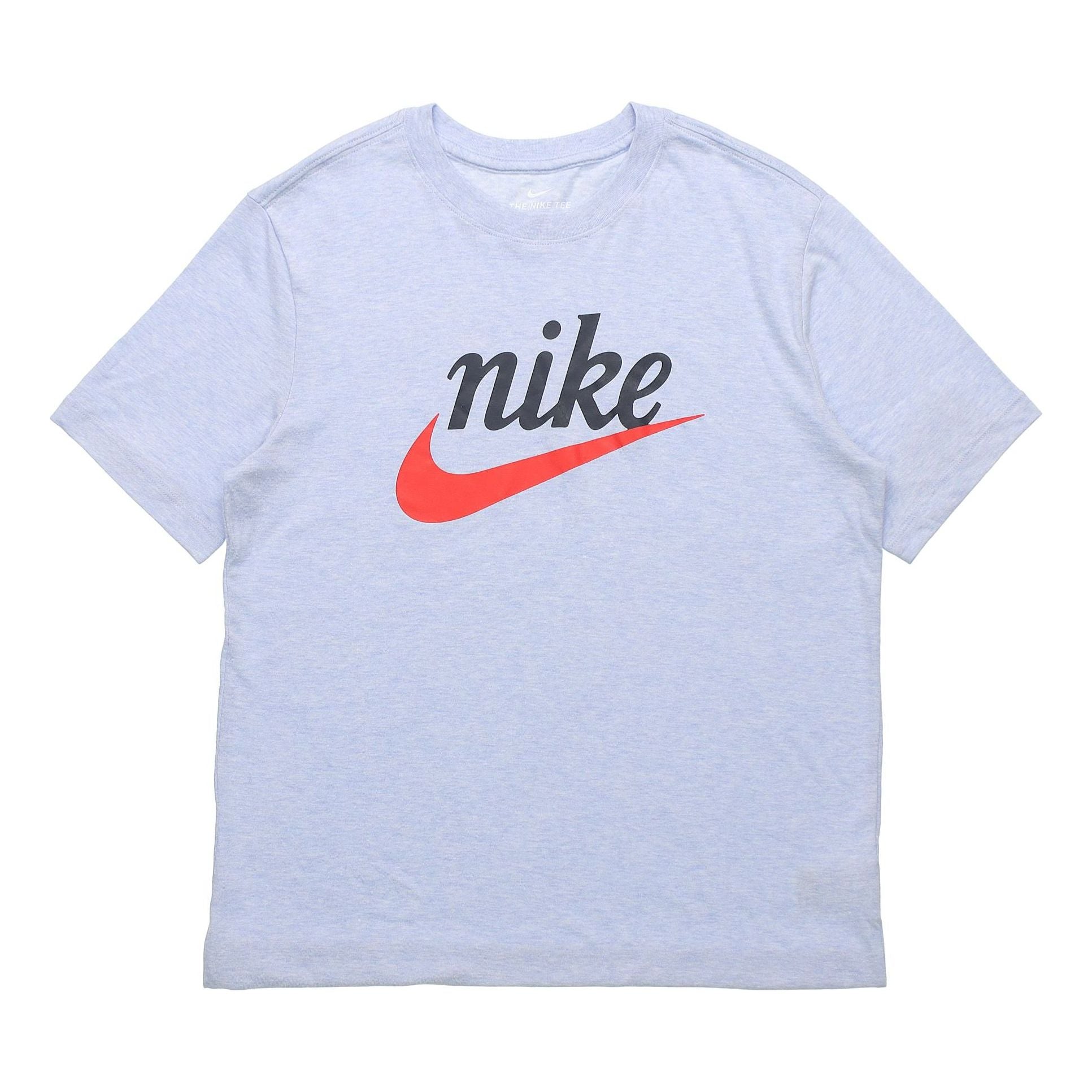Men's Nike Sportswear Heritage Alphabet Logo Printing Short Sleeve Blue T-Shirt CK2382-407