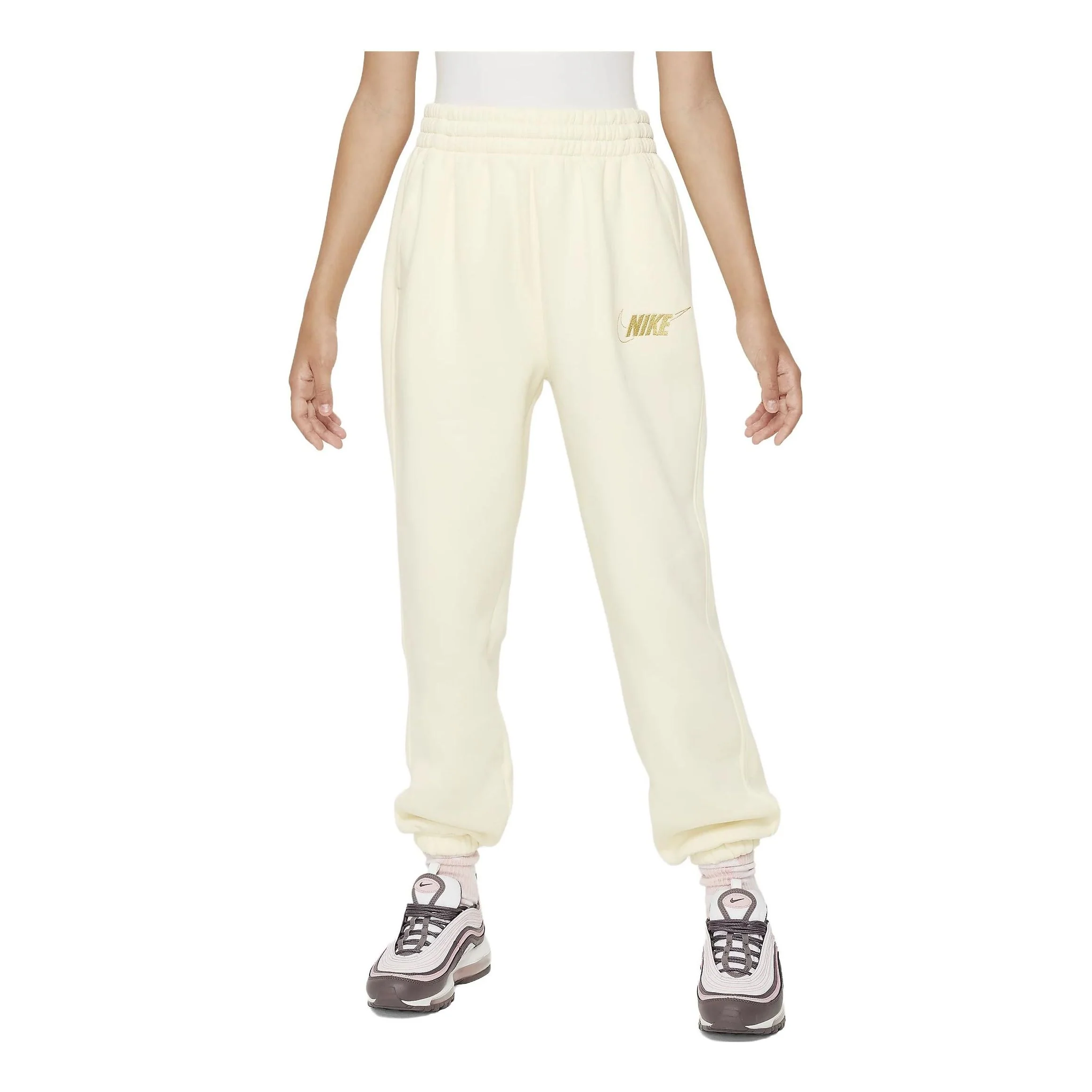 (GS) Nike Sportswear Club Fleece Loose Pants 'Coconut Milk' FJ6163-113