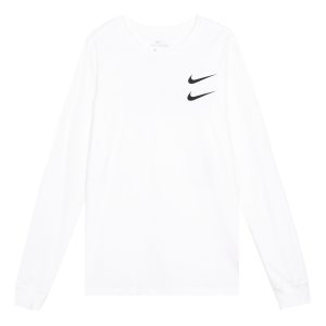 Nike Sportswear Swoosh LS Tee US Edition Round Neck Long Sleeves White CK2259-100