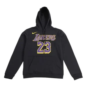 Nike lakers LeBron James Basketball Sports Fleece Lined Pullover Black AV0401-010