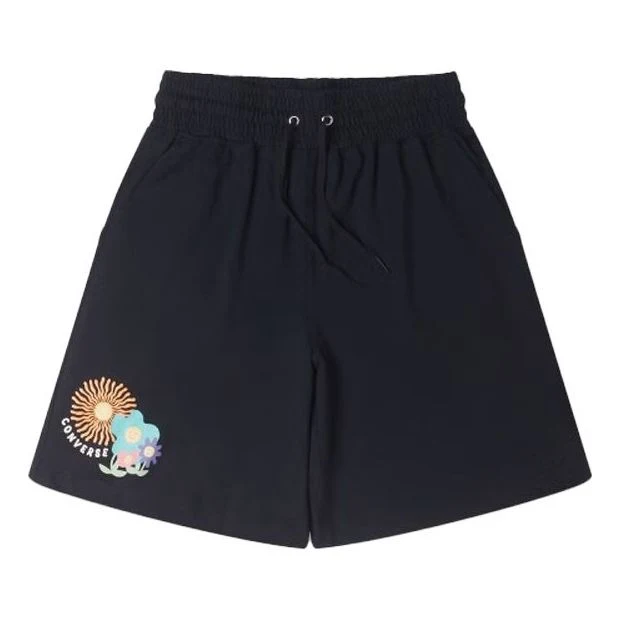 (WMNS) Converse Grow Together Knit Shorts Asia Sizing 'Black' 10025446-A02