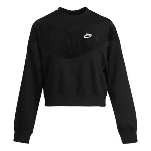 (WMNS) Nike Sportswear HRTG Crew 'Black' CZ1877-010