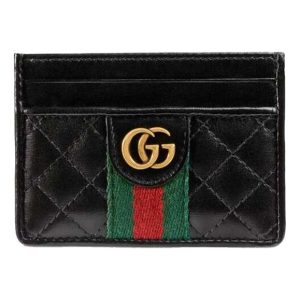 Gucci GG Logo Cowhide Card Package Black/Red/Green 536454-0YKBT-1060