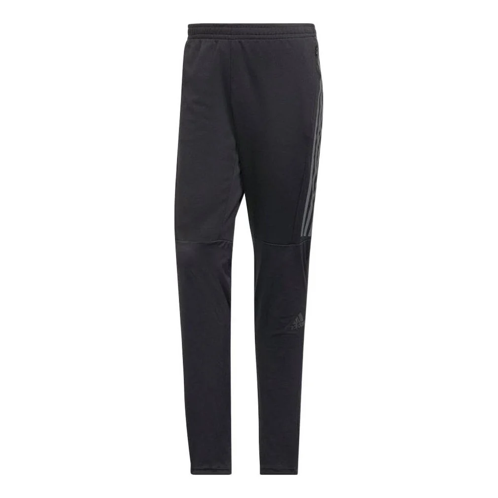 Men's adidas Logo Stripe Printing Casual Sports Pants/Trousers/Joggers Black HE2470