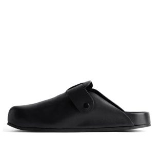 (WMNS) Balenciaga Sunday Leather Clogs 'Black' 761284WCEA11000