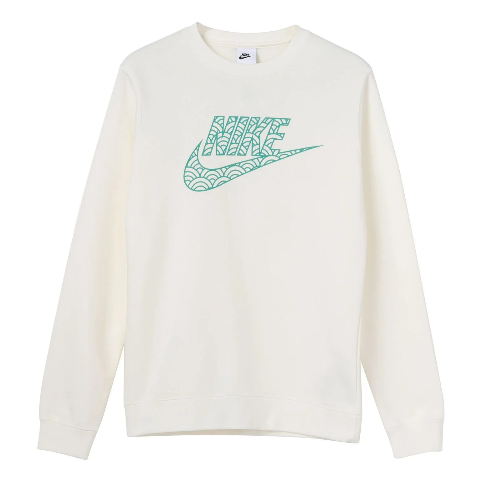 Men's Nike Logo Casual Sports Round Neck Pullover White DR7829-133