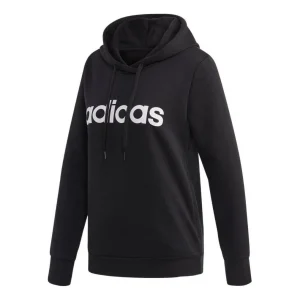 (WMNS) adidas Essentials Linear Pullover Hoodie Asia Sizing 'Black' DP2403