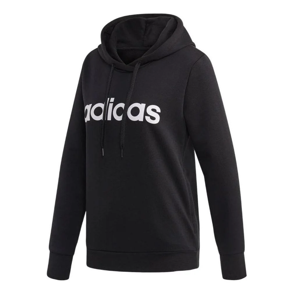 (WMNS) adidas Essentials Linear Pullover Hoodie Asia Sizing 'Black' DP2403