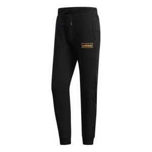 adidas neo M C TP Running Training Casual Sports Long Pants Black FP7483