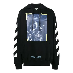 Off-White Cravaggio Long Sleeve Men's Hoody Black OMBB003F170030161001
