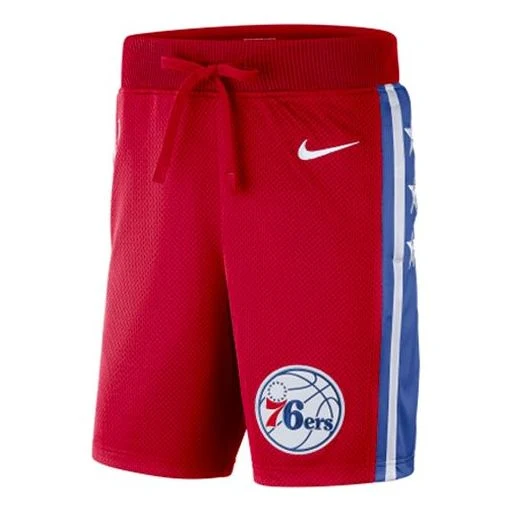 Nike NBA Philadelphia 76 Basketball Sports Breathable Quick Dry Shorts Red AV6622-657