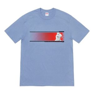 Supreme FW19 Week 7 Were Back Tee Printing Short Sleeve Unisex Blue Gray SUP-FW19-745