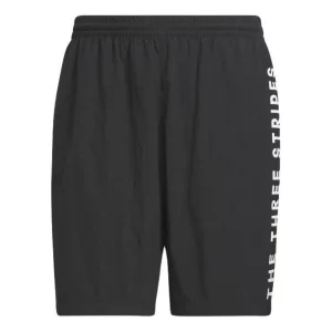 adidas Wording Loose Fit Woven Shorts 'Black' IA9443