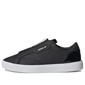 (WMNS) adidas originals Sleek Zip 'Black White' EF0695