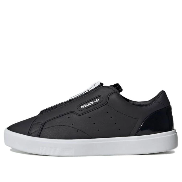 (WMNS) adidas originals Sleek Zip 'Black White' EF0695