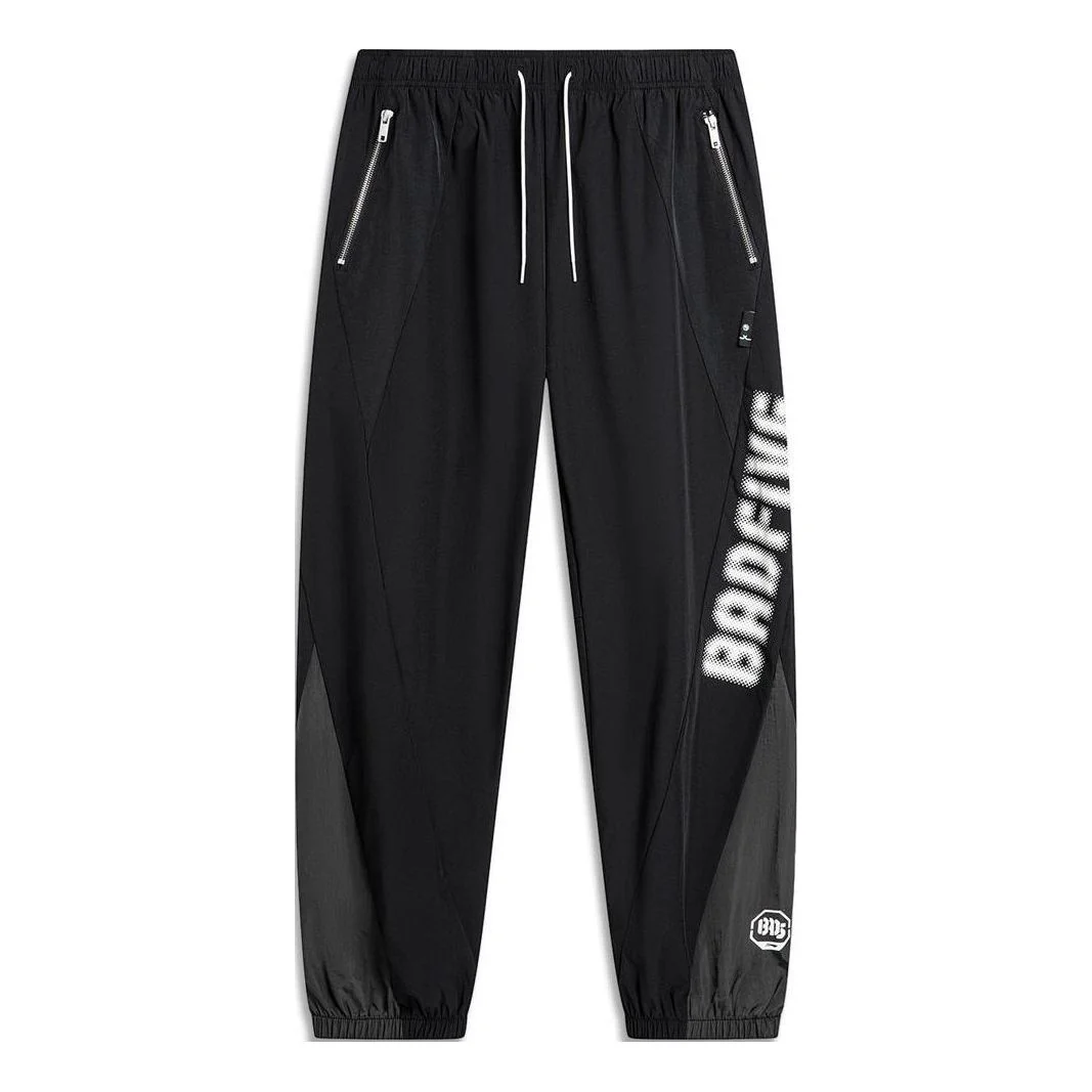 Li-Ning BadFive Graphic Sports Pants 'Black Grey' AYKU391-3