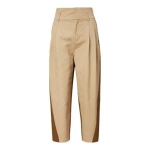 (WMNS) Converse Color-Block High Waist Pants Asia Sizing 'Khaki' 10020989-244