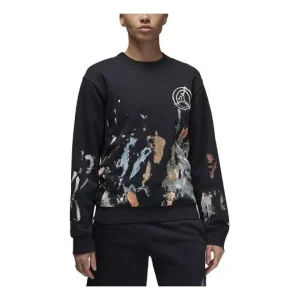 Air Jordan Artist Series by Jammie Holmes Fleece Crew-Neck Sweatshirt 'Black' FB6990-010