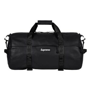 Supreme Leather Duffle Bag 'Black' SUP-FW23-0828