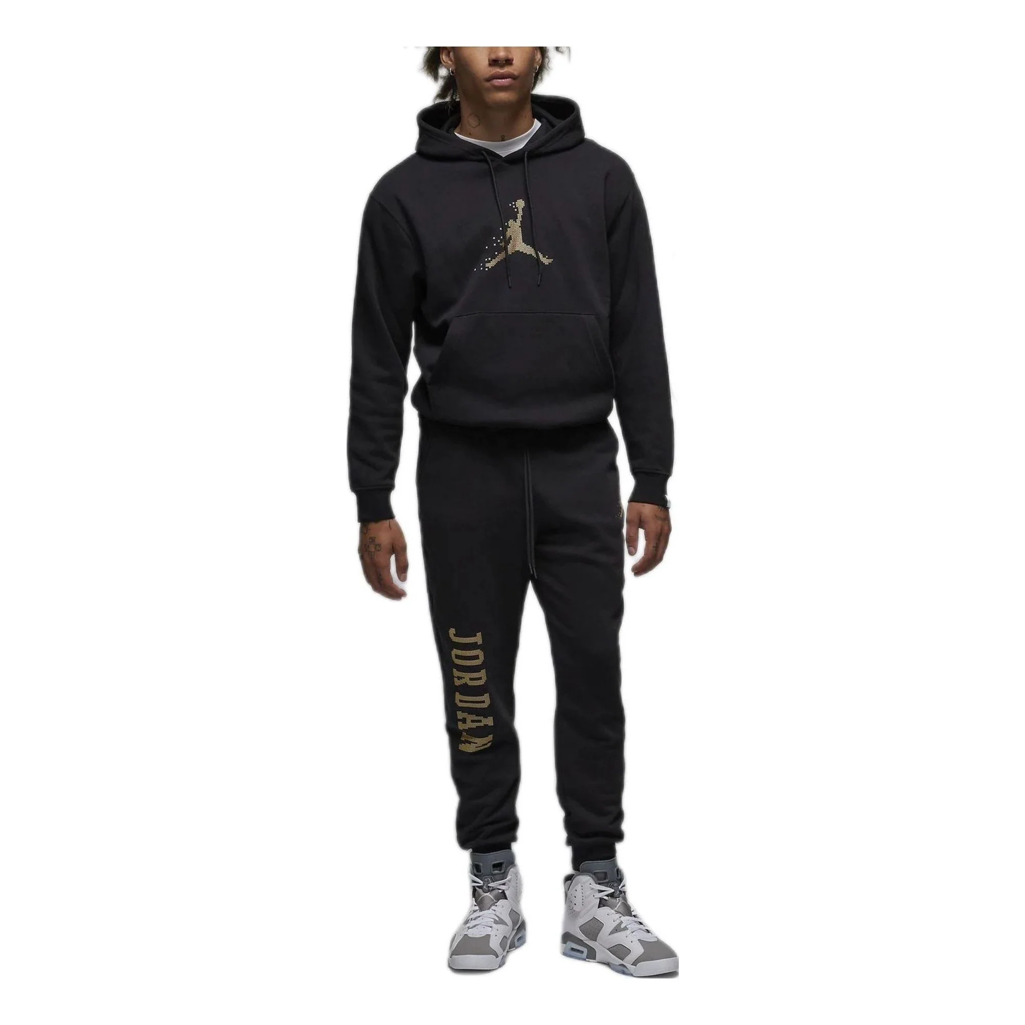 Air Jordan Holiday Fleece Pullover Hoodie 'Black' FD7465-011