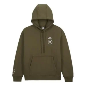 Nike SB x Yuto Graphic Fleece Pullover Hoodie Asia Sizing 'Medium Olive' FN0552-222