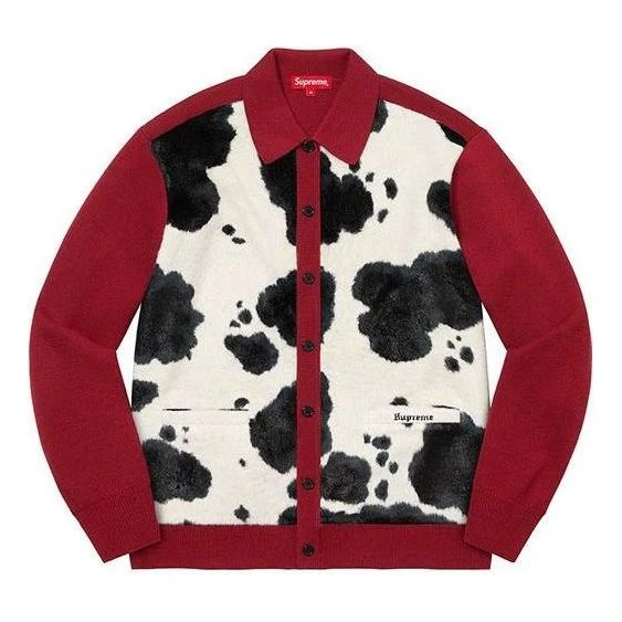 Supreme Cow Print Cardigan 'Red Black White' SUP-FW21-102
