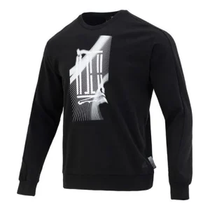 adidas Martial Arts Series Pattern Printing Sweatshirt Men's Black IA8183