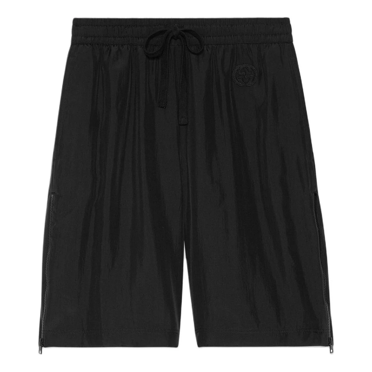 (WMNS) Gucci Black Silk Pong Shorts 'Black' 773706-XJF8M-1043