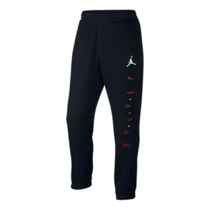 Jordan logo printed casual slim sports pants 'Black 726922-010