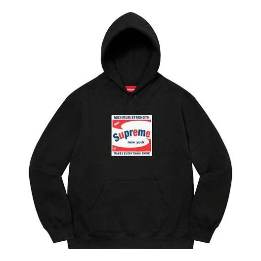 Supreme Shine Hooded Sweatshirt 'Black White Red' SUP-SS21-514