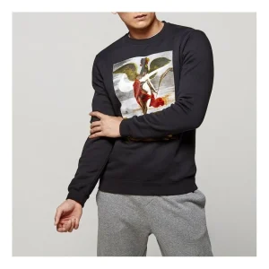 Men's Nike Retro Pattern Round Neck Black AQ7140-010