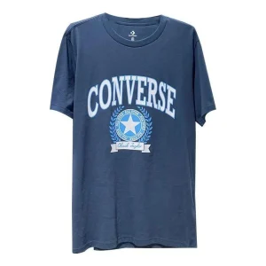 Converse Retro Chuck Collegiate Short Sleeve T-shirt Asia Sizing 'Navy' 10025275-A03